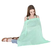 Feeding Apron Cover Maternity Cover 100% Cotton Maternity Breastfeeding Multipurpose for Mothers (Light Green)-thumb3