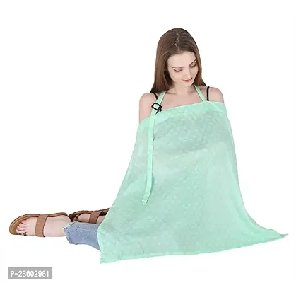 Feeding Apron Cover Maternity Cover 100% Cotton Maternity Breastfeeding Multipurpose for Mothers (Light Green)-thumb4
