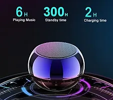 Mini Speaker Boost 4 Colorful Wireless Bluetooth Speaker Mini Electroplating Round Steel Spiker pack of 1-thumb2