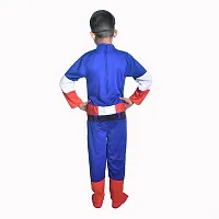 Stylish Polyester Blue Printed Captain America Clothing Set For Kids-thumb1