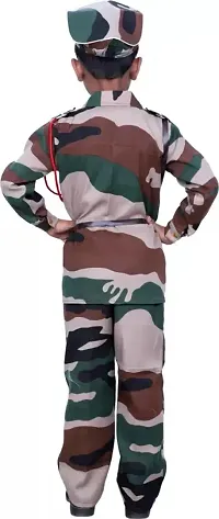 Elegant Cotton Military Dress Army Outfit Commando Costume Set For Kids-thumb4