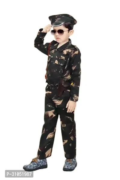 Elegant Cotton Battle Dress Army Outfit Costume Set For Kids-thumb0