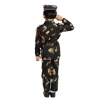 Elegant Cotton Military Dress Army Outfit Costume Set For Kids-thumb1