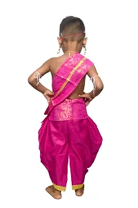 Elegant Pink Cotton Solid Krishan Dress Costume Forkids-thumb1