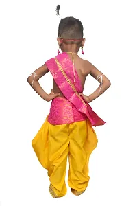 Elegant Multicoloured Cotton Solid Krishan Dress Costume Forkids-thumb1