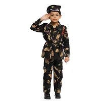 Elegant Cotton Military Dress Army Outfit Costume Set For Kids-thumb2