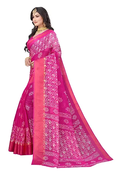 Stylish Polycotton Saree without Blouse piece For Women