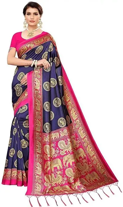 Women Stylish Georgette Solid Saree with Blouse piece