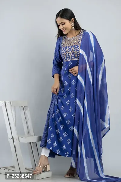 Classic Printed Kurta for Women with Dupatta-thumb5