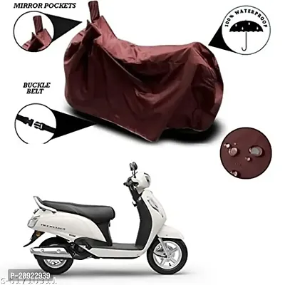 Peridot India New Suzuki Access 125 Water Resistant - Dust Proof - Full Bike Scooty Two Wheeler Body Cover for Suzuki Access 125 (Maroon)