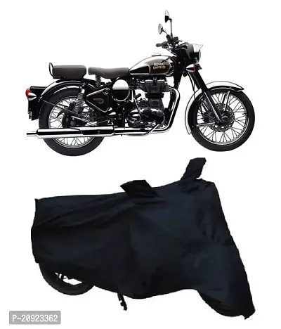 Peridot India Water-Resistant, Dust Proof Body Cover for Royal Enfield Bullet 350 CC Bike Cover (Black)