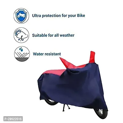 Peridot India New Hero Pleasure Waterproof - UV Protection  Dust Proof Full Bike - Scooty Two Wheeler Body Cover for Hero Pleasure (Red Blue Color)-thumb5