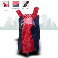 Peridot India Hero Splender Plus Red and Blue Bike Body Cover-thumb1