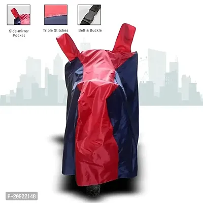 Peridot India Hero Splender Plus Red and Blue Bike Body Cover-thumb2