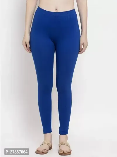 Krishna K Collection Fabulous And Comfortable Womens Ankle Length Solid Western Wear Legging In Royal Blue Colour