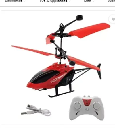 Remote Control Rechargeable Helicopter Toy With Hand Sensor And Light For Kids