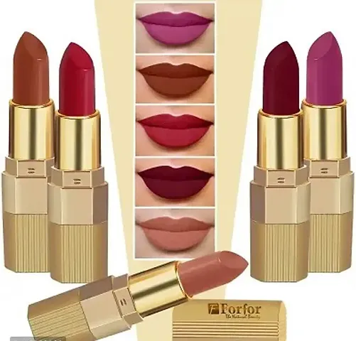 FORFOR® Xpression Matte Lipstick Creamy Texture, Long Lasting Matte Finish Combo (5-8 hrs stay)