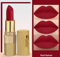 Lipstick Creamy Texture, Long Lasting Matte Finish Combo (5-8 hrs stay) (Pack of 5, Brown Nude ,Magenta ,Red Velvet, Basic Nude ,Maroon Wine)-thumb2