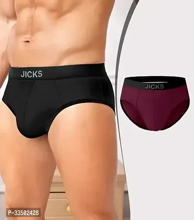 Jicks Men's Ultra-Comfort Nylon Underwear with Stretch Anti-Bacterial Protection - Pack of 2-thumb0