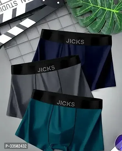 Jicks Men's Ultra-Comfort Nylon Underwear with Stretch Anti-Bacterial Protection - Pack of 3-thumb0