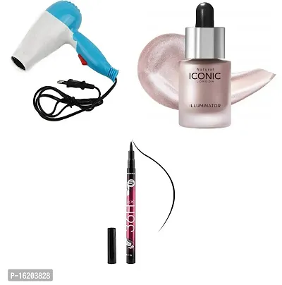 FOLDABLE  DRYER, ICONIC  SKIN HIGHLIGHTER, 36H EYELINER