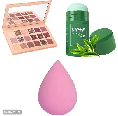 NEW EYESHADOW , SPONGE , GREEN FACE MASK