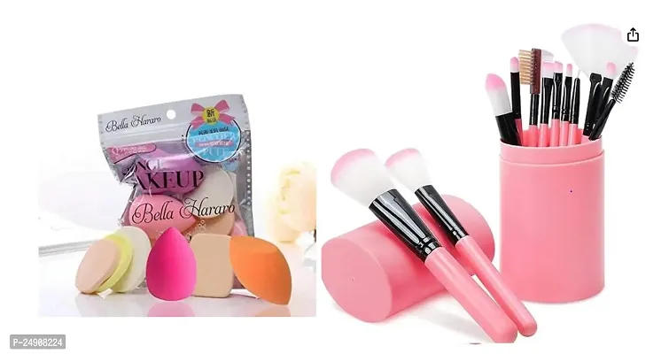 Pink Makeup Brush  Beauty Blender Family Kit-thumb0