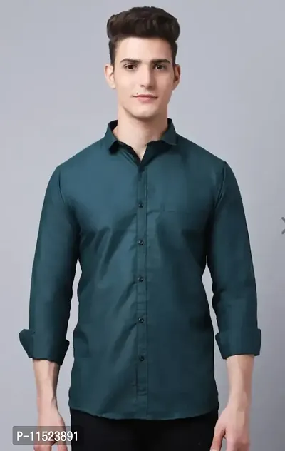 Pink Cotton Solid Casual Shirts For Men