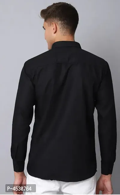 Men's Rayon Solid Long Sleeves Shirt-thumb5