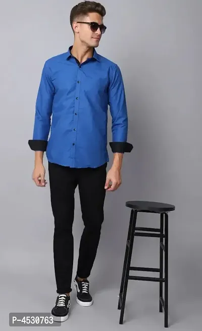 Men's Rayon Solid Long Sleeves Shirt-thumb4