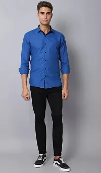 Men's Rayon Solid Long Sleeves Shirt-thumb4