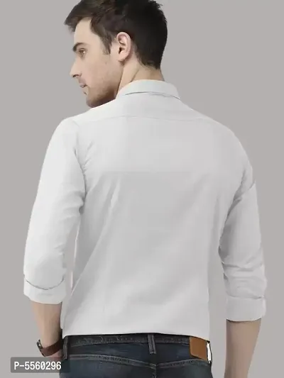 Cotton Blend White Shirt-thumb2