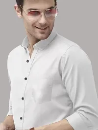 Cotton Blend White Shirt-thumb2