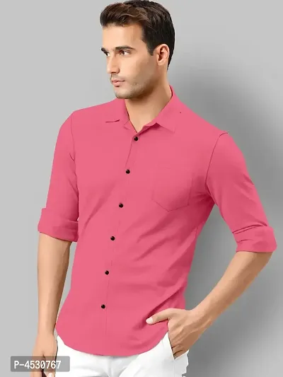 Men's Rayon Solid Long Sleeves Shirt-thumb5