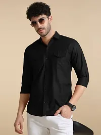 Men's Rayon Solid Long Sleeves Shirt-thumb1