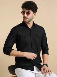 Men's Rayon Solid Long Sleeves Shirt-thumb2