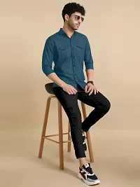Men's Rayon Solid Long Sleeves Shirt-thumb3