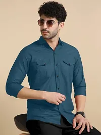 Men's Rayon Solid Long Sleeves Shirt-thumb1