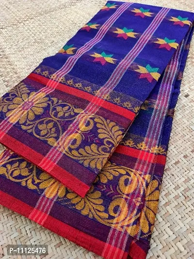 Women Cotton Tant hand Woven Design Saree without Blouse-thumb0