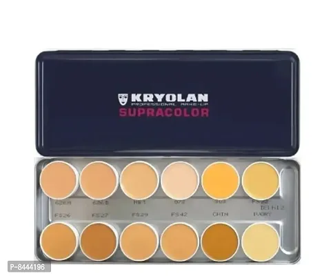 Trendy Supracolor Foundation Palette 12 Color Delhi 1 Foundation (12 Color, 40 Ml) Foundation Multicolor, 40 Ml Foundation-thumb0