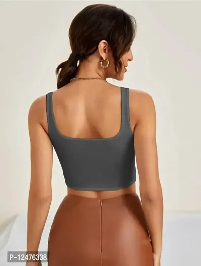 NiloBerry Tops for Women | Crop top for Women | Winter wear for Women Tops for Women Stylish | top for Girls | top for Women Stylish Latest Cami Crop top for Women - Soft  Stretchable-thumb2