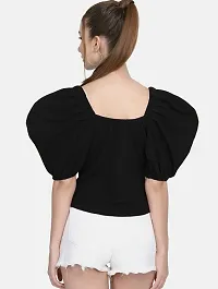 NiloBerry Tops for Women || Tops for Women Women Tops || Tops || top for Women || top || Women top Modern Puff Sleeve top with Round Neck Front  Trendy Square Back-thumb1