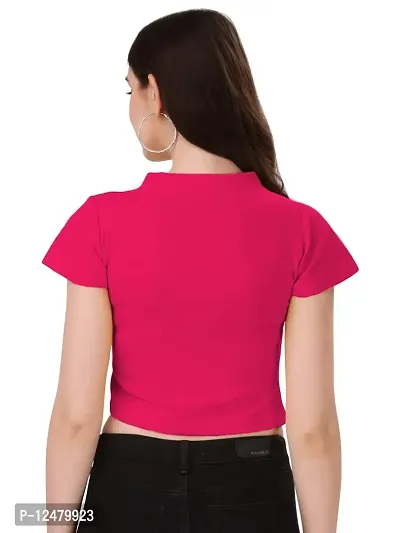 NiloBerry Tops for Women - V-Neck Top with Flared Sleeve (XS, Pink)-thumb2