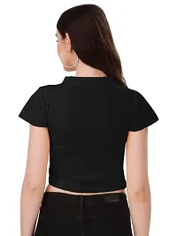 NiloBerry Tops for Women - V-Neck Top with Flared Sleeve (L, Black)-thumb1