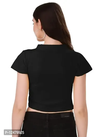 NiloBerry Tops for Women - V-Neck Top with Flared Sleeve (L, Black)-thumb2