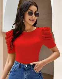 NiloBerry Tops for Women || Crop Tops for Women Tops for Women Women Tops || Tops || top for Women || top || Women top Puff Sleeve Round Neck Women's Western top-thumb2