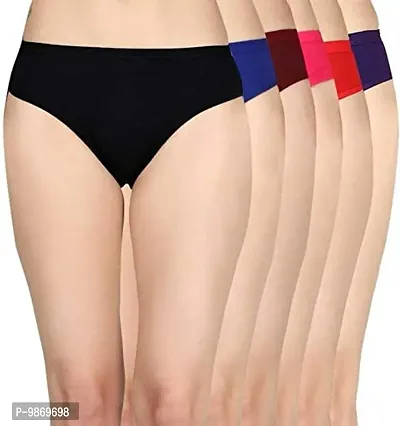 DESNUDA Women Multicolor Panties Women Underwears Women Bikini Brief Pack of 6