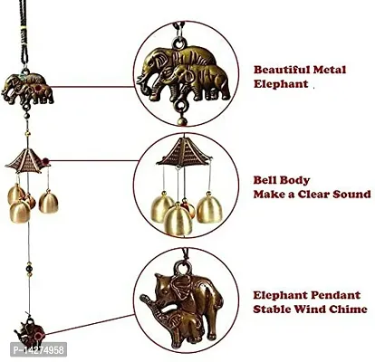 Peacock Wind Chimes Bells- 18 Inch Hanging Deacute;cor-thumb3