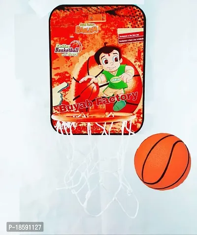 Buyab Factory Basketball Set with Attractive Design for Kids Wooden Board Basketball for Playing Indoor Outdoor Basketball Game high Quality Material Gift Set for Kids