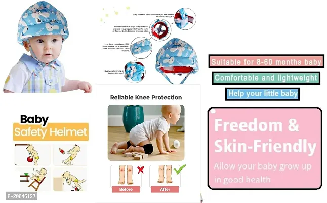 Classic Baby Head Protection With Free Baby Knee Elbow Pads For Crawling And Walking 1 Pair-thumb3